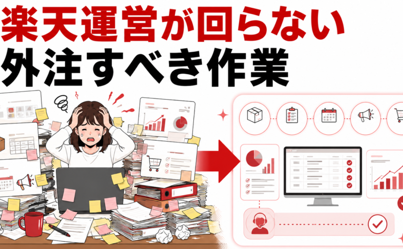 楽天市場の運営が回らない原因とは？外注すべき作業を解説